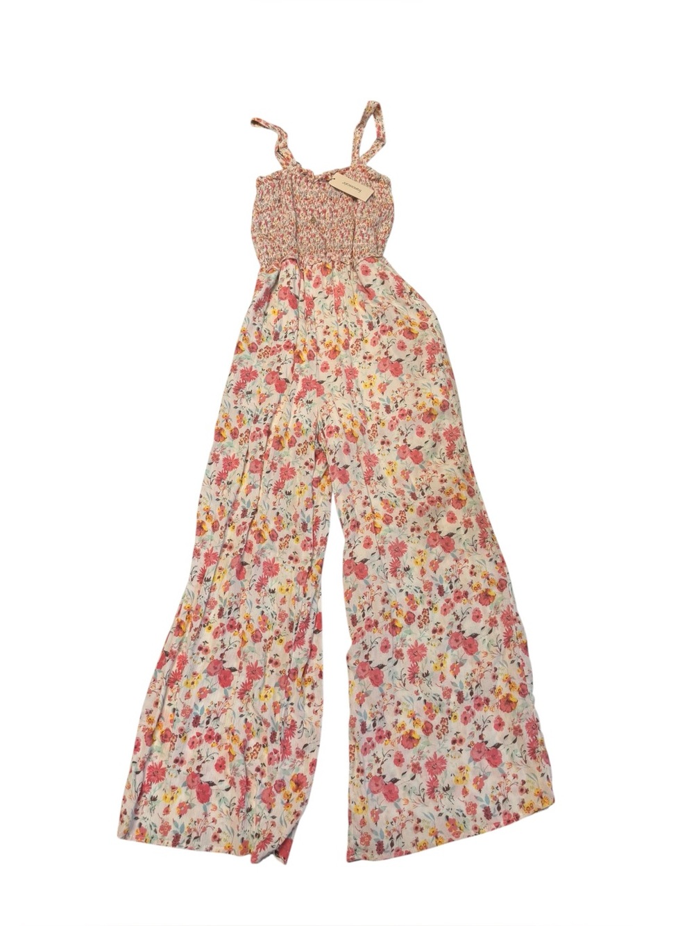 NWT Anthropologie Blue Rain Floral Pink Jumpsuit, XS - Picture 2 of 4